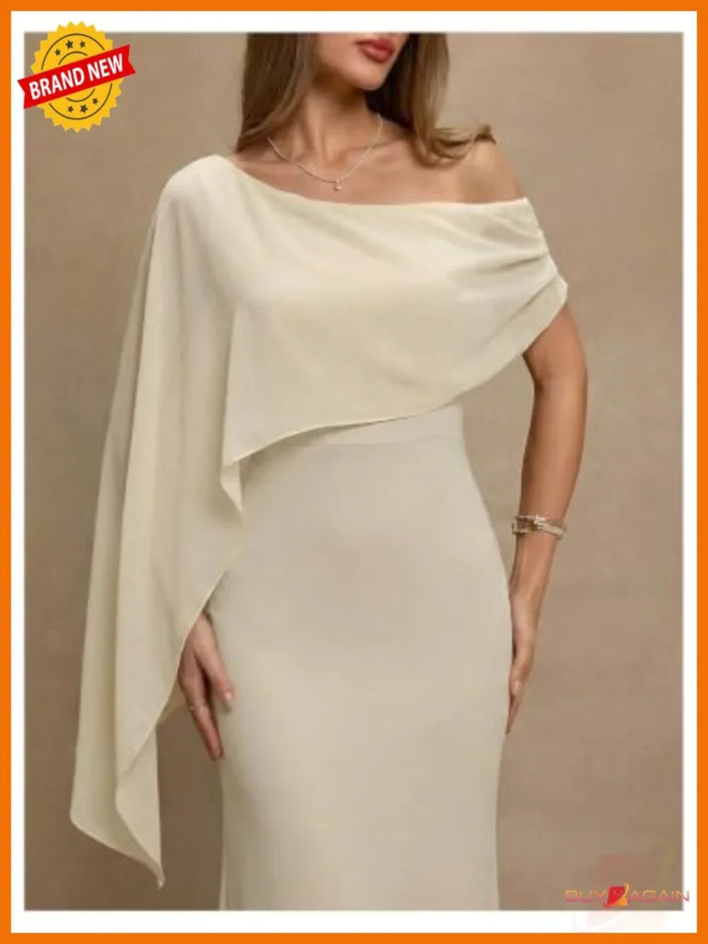 Off Shoulder Formal Long Bodycon Dress for Wedding Guest & Party